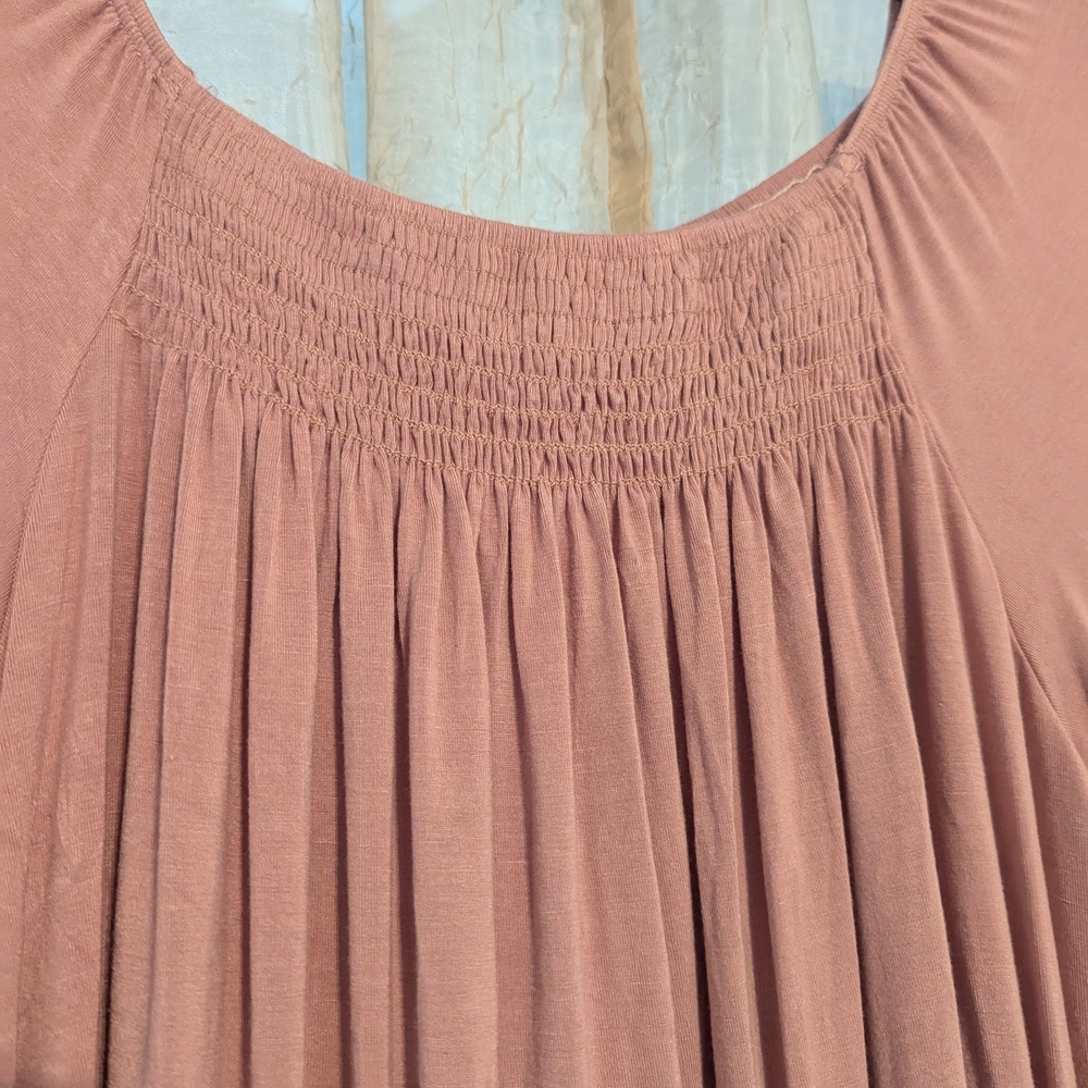 143 Story by Line Up Orange Asymmetrical Ruffled Blouse - Picture 3 of 8